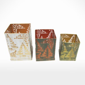 T-Light Holder Set Of 3 by Noah's Ark Exports