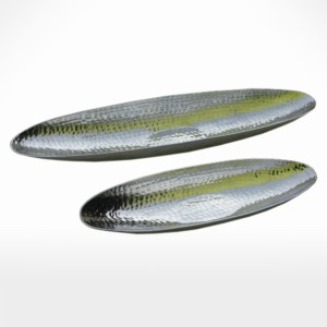 Long Dish Hammered s/2 by Noah's Ark Exports
